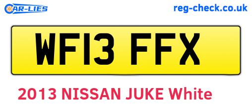 WF13FFX are the vehicle registration plates.