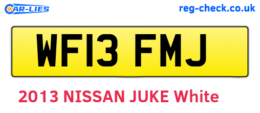 WF13FMJ are the vehicle registration plates.