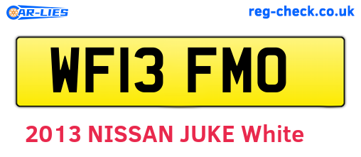 WF13FMO are the vehicle registration plates.