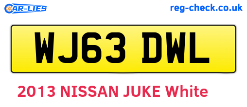 WJ63DWL are the vehicle registration plates.