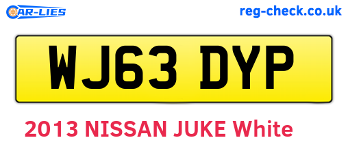 WJ63DYP are the vehicle registration plates.
