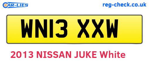WN13XXW are the vehicle registration plates.