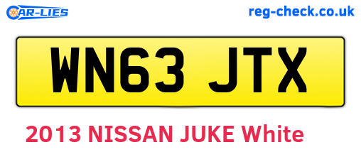 WN63JTX are the vehicle registration plates.