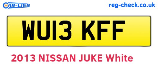 WU13KFF are the vehicle registration plates.