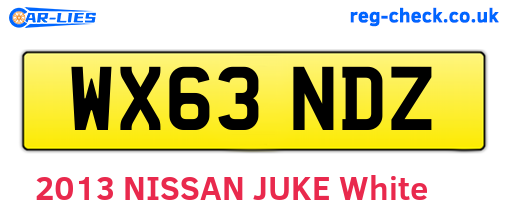 WX63NDZ are the vehicle registration plates.