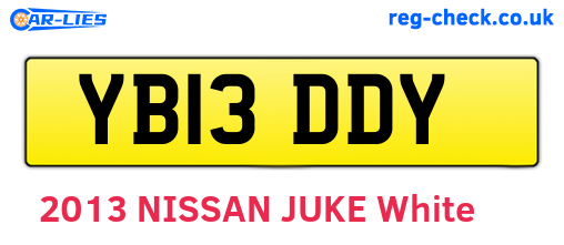 YB13DDY are the vehicle registration plates.