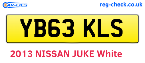YB63KLS are the vehicle registration plates.