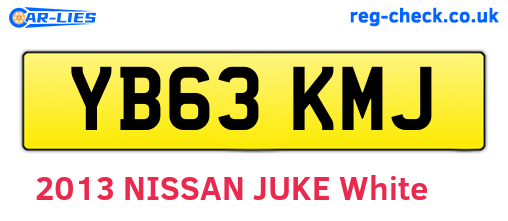 YB63KMJ are the vehicle registration plates.
