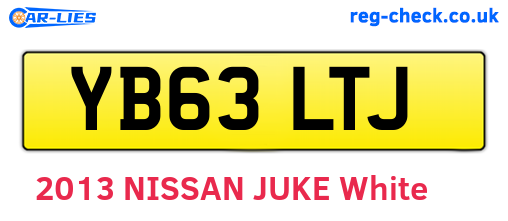 YB63LTJ are the vehicle registration plates.