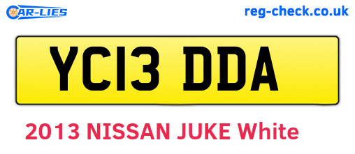 YC13DDA are the vehicle registration plates.