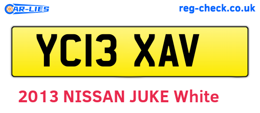 YC13XAV are the vehicle registration plates.