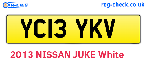 YC13YKV are the vehicle registration plates.