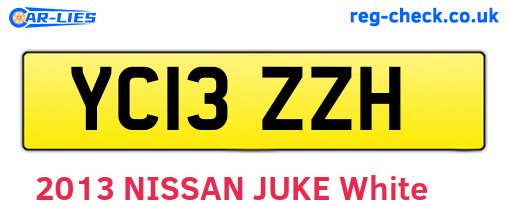 YC13ZZH are the vehicle registration plates.