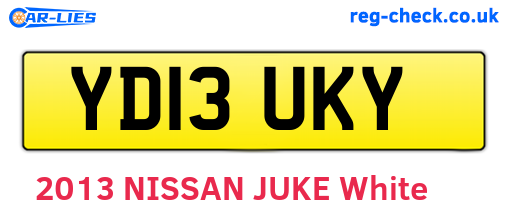 YD13UKY are the vehicle registration plates.