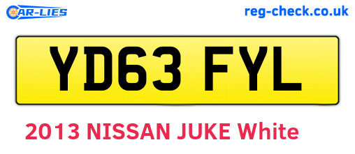 YD63FYL are the vehicle registration plates.