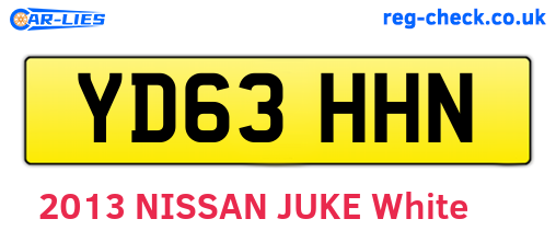 YD63HHN are the vehicle registration plates.