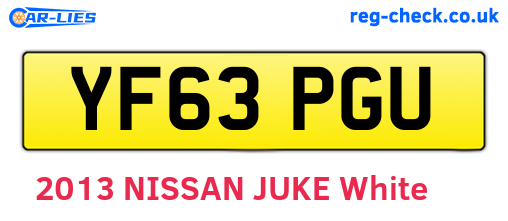 YF63PGU are the vehicle registration plates.