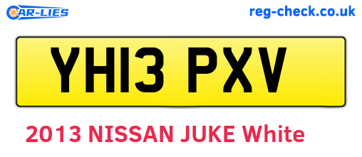 YH13PXV are the vehicle registration plates.