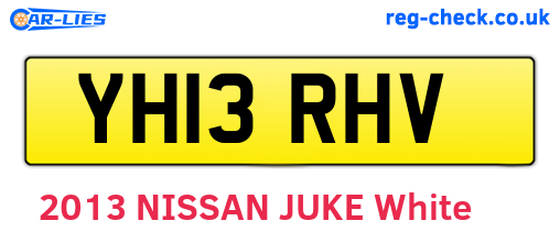 YH13RHV are the vehicle registration plates.