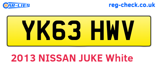 YK63HWV are the vehicle registration plates.