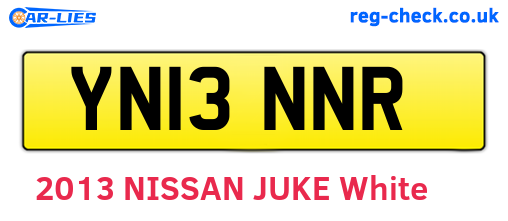 YN13NNR are the vehicle registration plates.