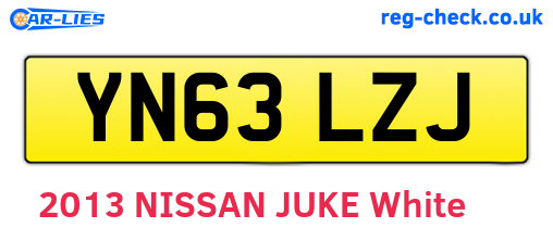 YN63LZJ are the vehicle registration plates.
