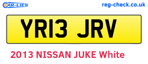YR13JRV are the vehicle registration plates.
