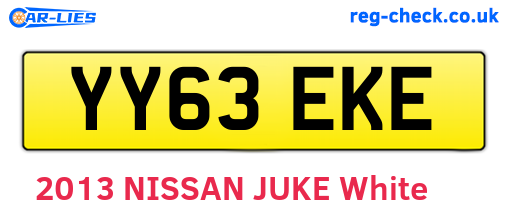 YY63EKE are the vehicle registration plates.