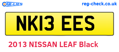 NK13EES are the vehicle registration plates.