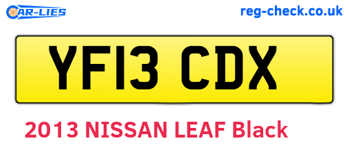 YF13CDX are the vehicle registration plates.