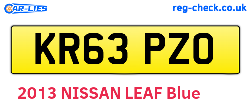 KR63PZO are the vehicle registration plates.