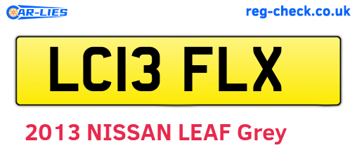 LC13FLX are the vehicle registration plates.