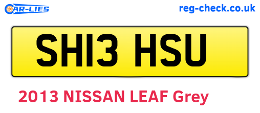SH13HSU are the vehicle registration plates.