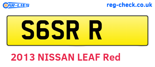 S6SRR are the vehicle registration plates.