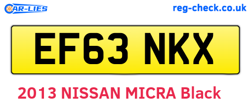 EF63NKX are the vehicle registration plates.