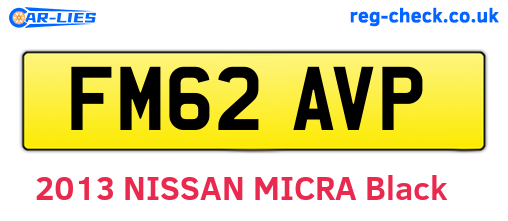 FM62AVP are the vehicle registration plates.