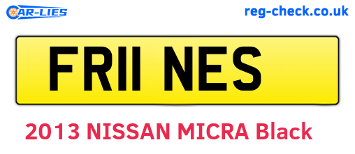 FR11NES are the vehicle registration plates.