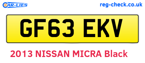 GF63EKV are the vehicle registration plates.