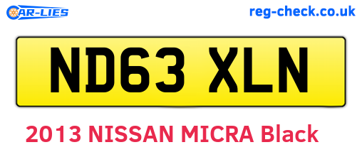 ND63XLN are the vehicle registration plates.