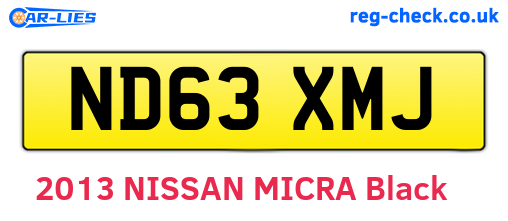 ND63XMJ are the vehicle registration plates.