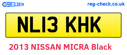 NL13KHK are the vehicle registration plates.
