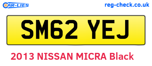 SM62YEJ are the vehicle registration plates.