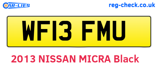 WF13FMU are the vehicle registration plates.