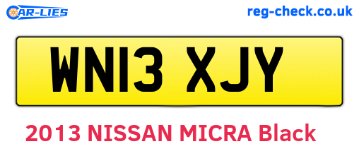 WN13XJY are the vehicle registration plates.