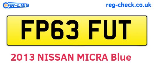 FP63FUT are the vehicle registration plates.