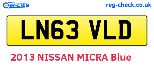 LN63VLD are the vehicle registration plates.