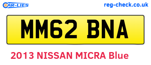 MM62BNA are the vehicle registration plates.