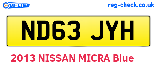 ND63JYH are the vehicle registration plates.