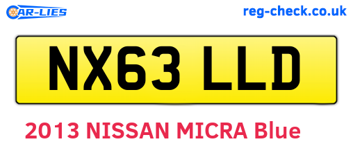 NX63LLD are the vehicle registration plates.