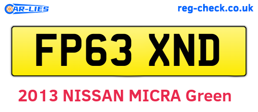 FP63XND are the vehicle registration plates.